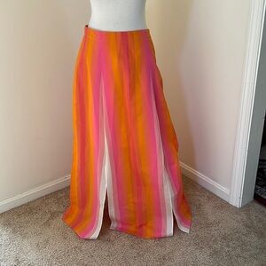 NWOT! Per se by Carlisle SZ 10, pink/orange multi panel skirt.